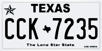 TX license plate CCK7235