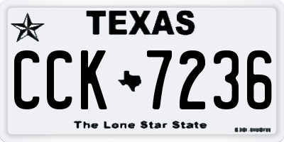 TX license plate CCK7236