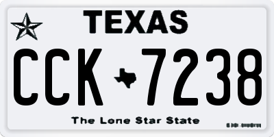 TX license plate CCK7238