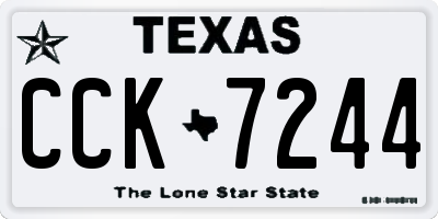 TX license plate CCK7244