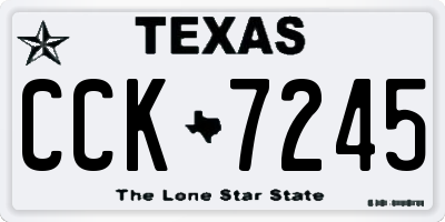 TX license plate CCK7245