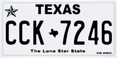 TX license plate CCK7246