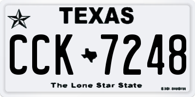 TX license plate CCK7248