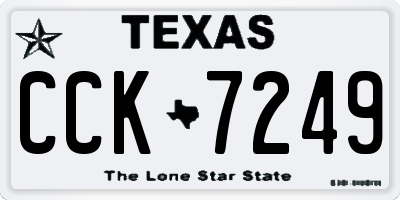 TX license plate CCK7249