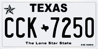 TX license plate CCK7250