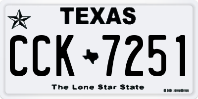 TX license plate CCK7251