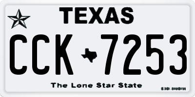 TX license plate CCK7253