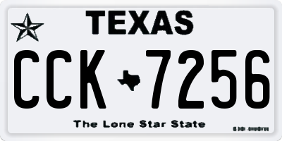 TX license plate CCK7256