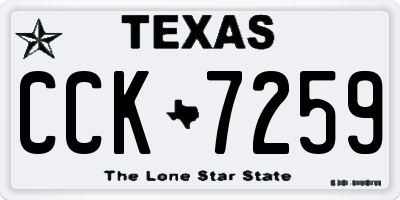 TX license plate CCK7259