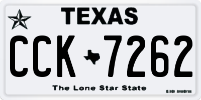TX license plate CCK7262
