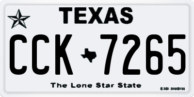 TX license plate CCK7265