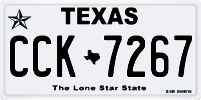 TX license plate CCK7267