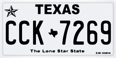 TX license plate CCK7269