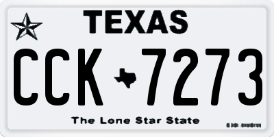 TX license plate CCK7273