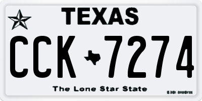 TX license plate CCK7274