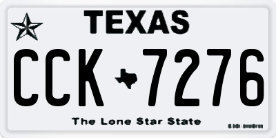 TX license plate CCK7276