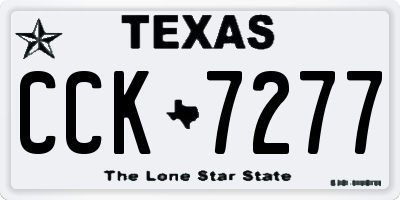 TX license plate CCK7277