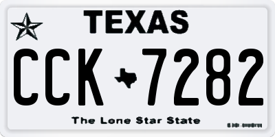 TX license plate CCK7282