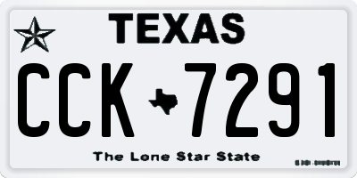 TX license plate CCK7291