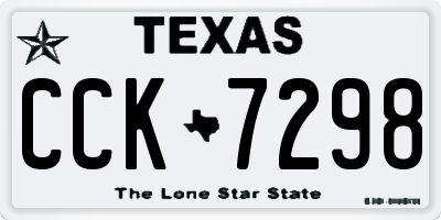 TX license plate CCK7298