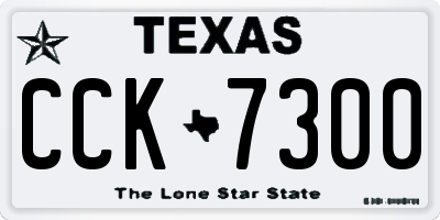 TX license plate CCK7300
