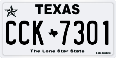 TX license plate CCK7301