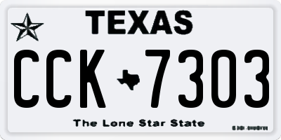 TX license plate CCK7303