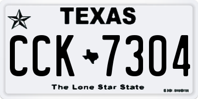 TX license plate CCK7304