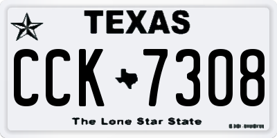 TX license plate CCK7308