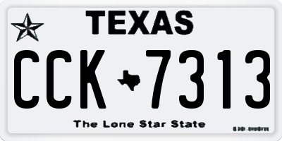 TX license plate CCK7313