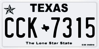 TX license plate CCK7315