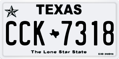 TX license plate CCK7318