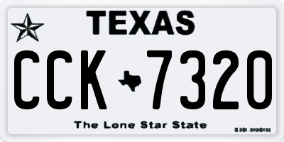 TX license plate CCK7320