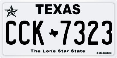 TX license plate CCK7323