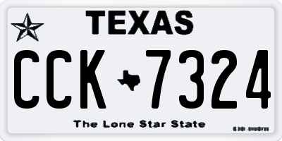 TX license plate CCK7324