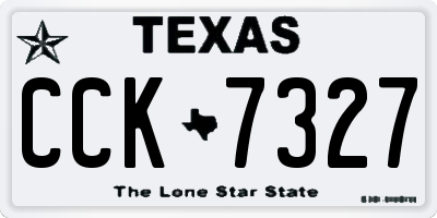 TX license plate CCK7327