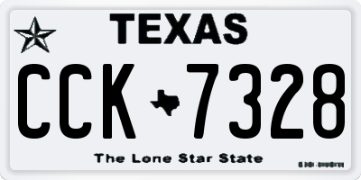 TX license plate CCK7328