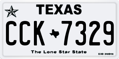 TX license plate CCK7329