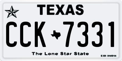 TX license plate CCK7331