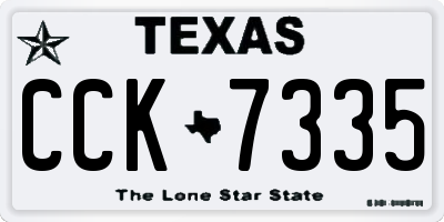 TX license plate CCK7335