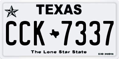 TX license plate CCK7337