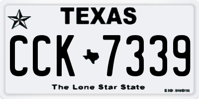 TX license plate CCK7339