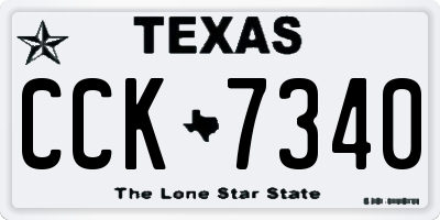TX license plate CCK7340