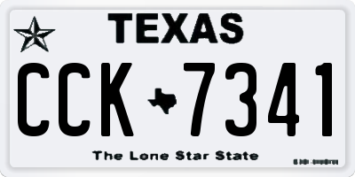 TX license plate CCK7341