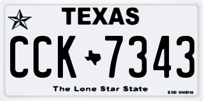 TX license plate CCK7343