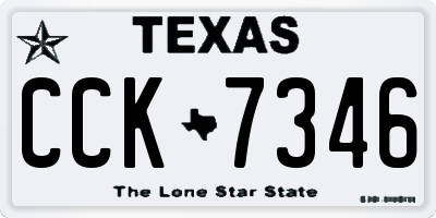 TX license plate CCK7346