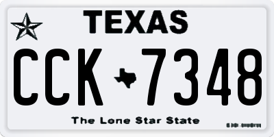 TX license plate CCK7348