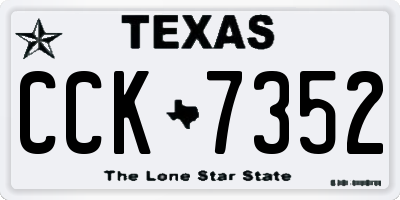 TX license plate CCK7352