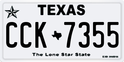 TX license plate CCK7355