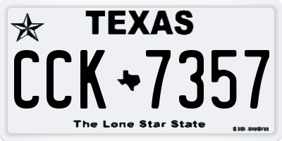 TX license plate CCK7357